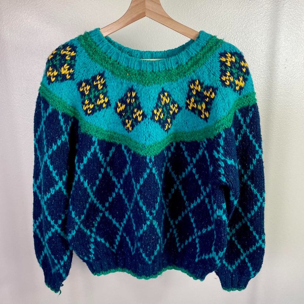 Vintage Lizsport Liz Claiborne Chunky Knit Sweater Medium